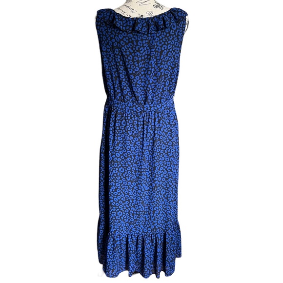 Michael Kors blue sleeveless midi dress size XL - Picture 4 of 8